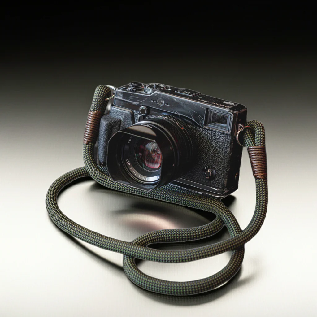 Checkered Olive/Black Camera Strap - Image 2