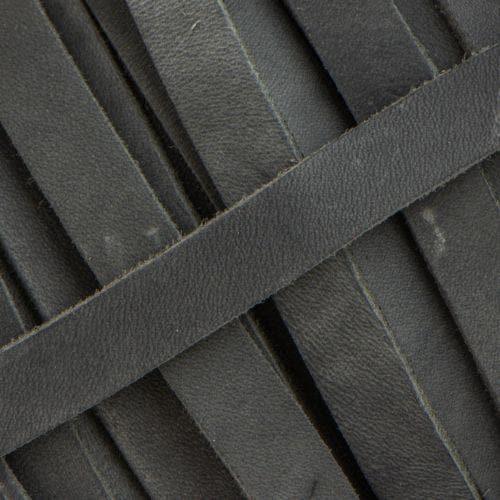 Real Pull-Up Waxed Leather Camera Strap - Grey 10mm - Image 5