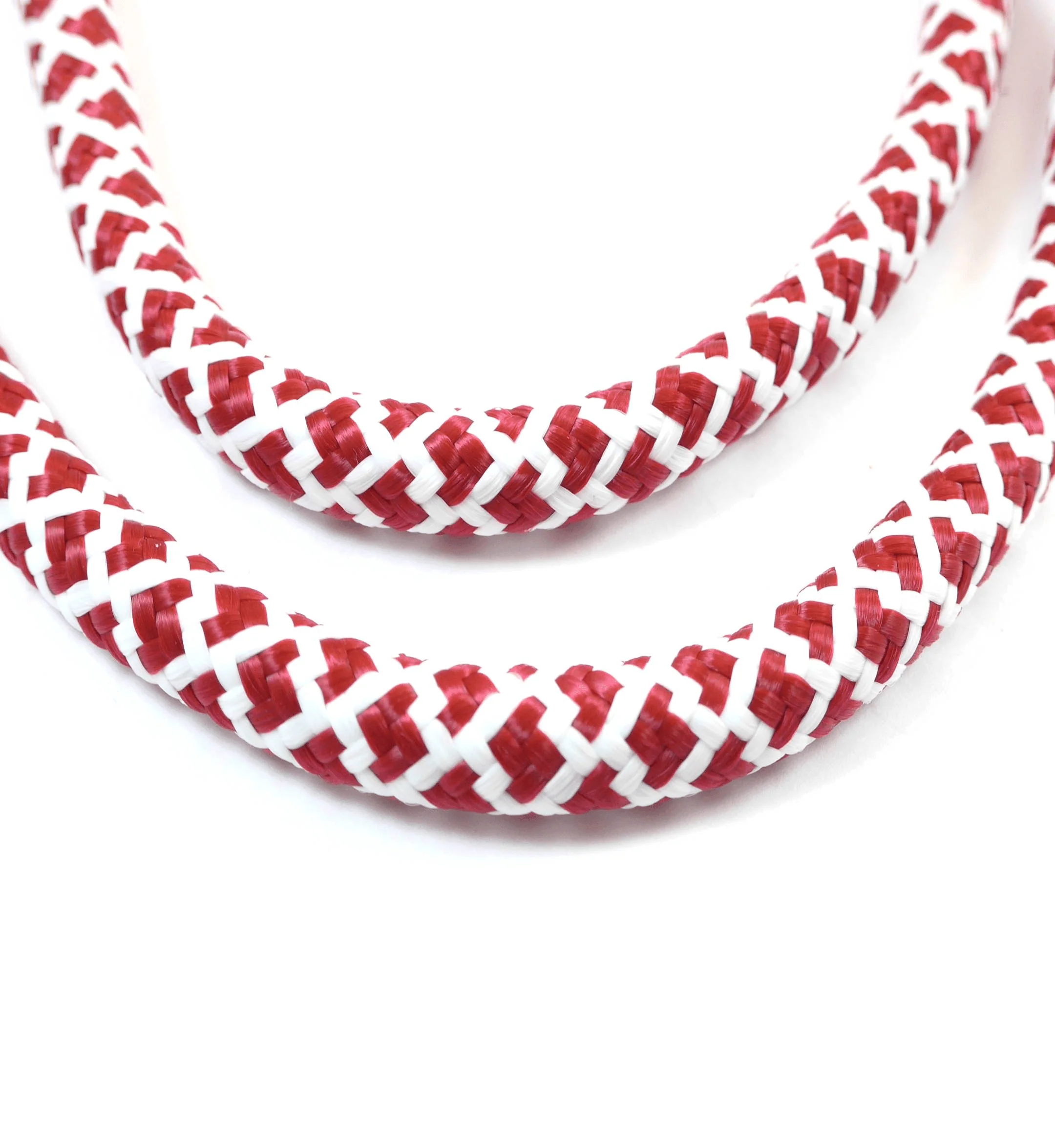 Tiled  Burgundy/White Dog Leash - Image 2