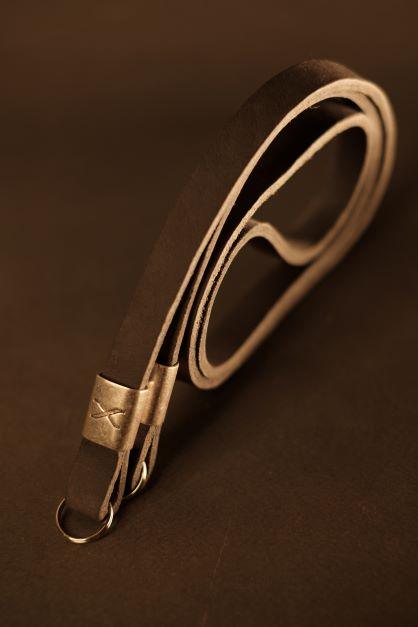 X Leather Camera Strap Grey 15mm - Silver X - Image 3